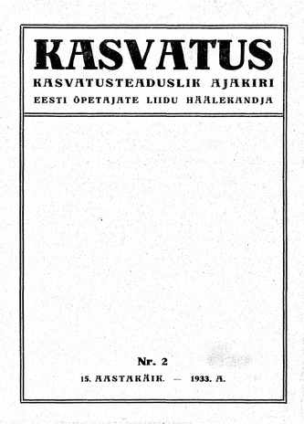 Kasvatus ; 2 1933-02