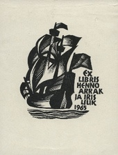 Ex libris Henno Arrak ja Iris Uuk 1965 