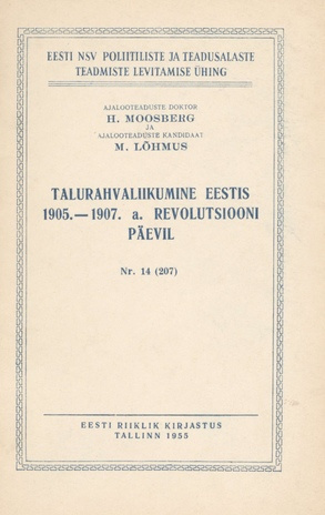Talurahvaliikumine Eestis 1905.-1907. a. revolutsiooni päevil