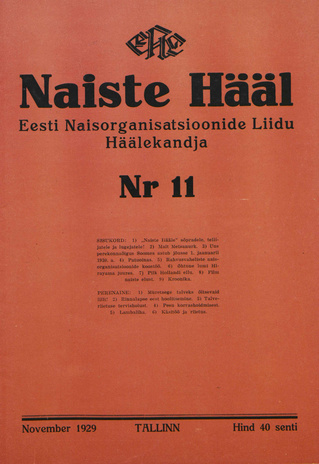 Naiste Hääl ; 11 1929-11