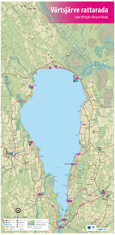 Jalgrattaga ümber Võrtsjärve = Lake Võrtsjärv bicycle route 