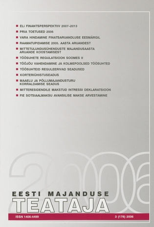 Eesti Majanduse Teataja : majandusajakiri aastast 1991 ; 3 (178) 2006