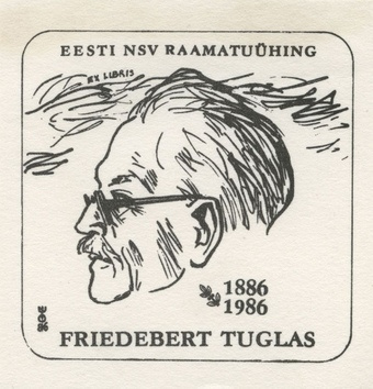 Eesti NSV Raamatuühing ex libris Friedebert Tuglas 