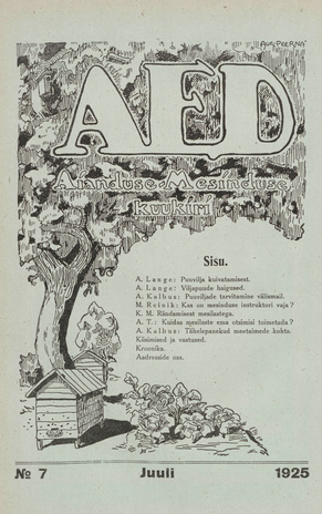 Aed : aianduse ajakiri ; 7 1925-07