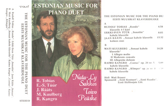 Estonian music for piano duet : Eesti muusikat klaveriduole