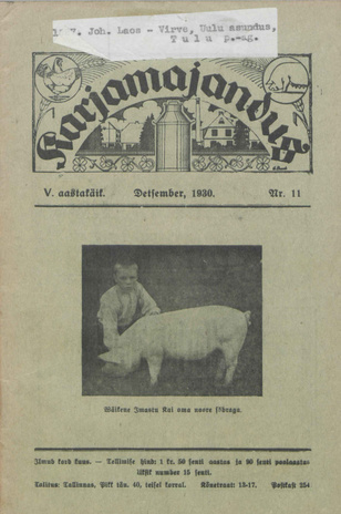 Karjamajandus ; 11 1930-12