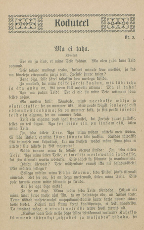 Koduteel ; 3 1924
