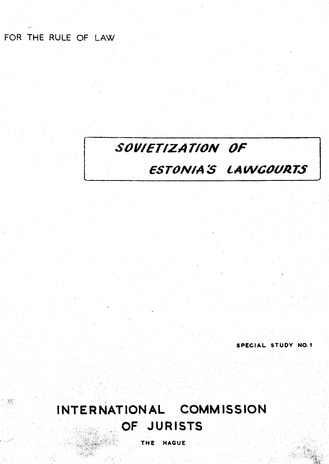 Sovetization of Estonia's lawcourts