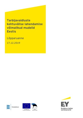 Tarbijavaidluste kohtuvälise lahendamise võimalikud mudelid Eestis