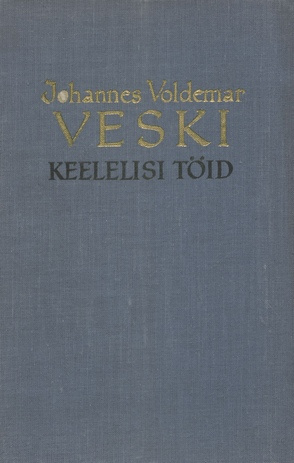 Johannes Voldemar Veski keelelisi töid 