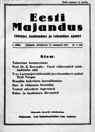 Eesti Majandus ; 4 1924-01-29