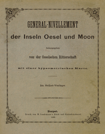 General-Nivellement der Inseln Oesel und Moon 