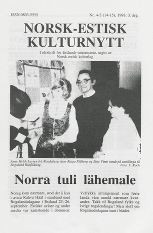 Norsk-Estisk kulturnytt ; 4-5 1993