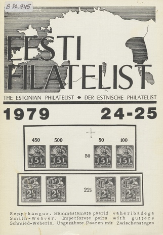 Eesti filatelist = The Estonian philatelist ; 24/25 1979