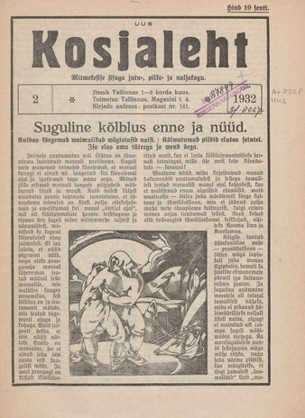 Uus Kosjaleht ; 2 1932