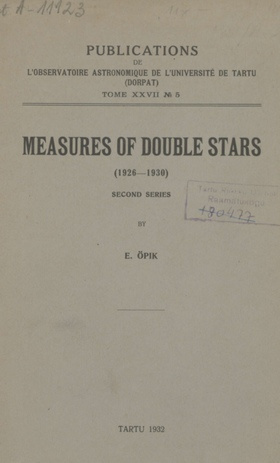 Measures of double stars (1924-1926)