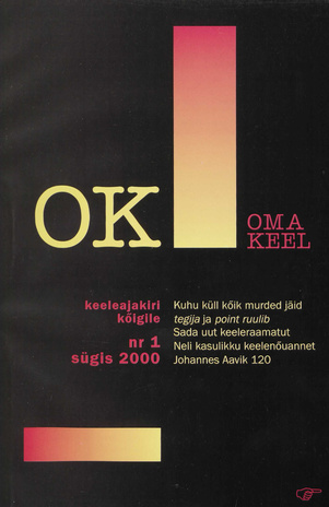 Oma Keel ; 1 2000