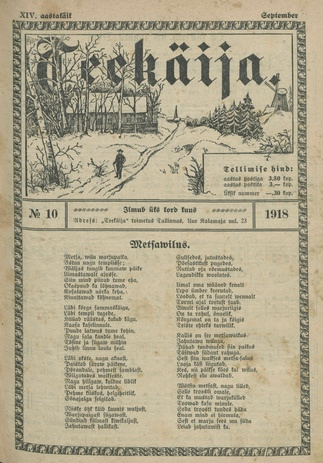 Teekäija : Eesti Baptisti Koguduse Ühenduse häälekandja ; 10 1918-09