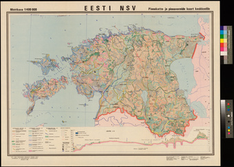 Eesti NSV : pinnakatte- ja pinnavormide kaart keskkoolile 