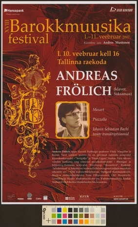 XVIII barokkmuusika festival : Andreas Frölich 