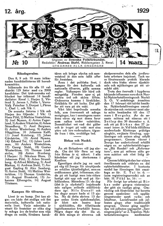 Kustbon ; 10 1929