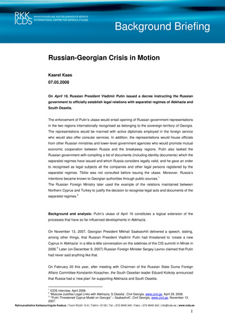 Russian-Georgian crisis in motion