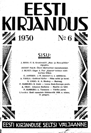 Eesti Kirjandus ; 6 1930