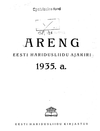 Areng ; sisukord 1935