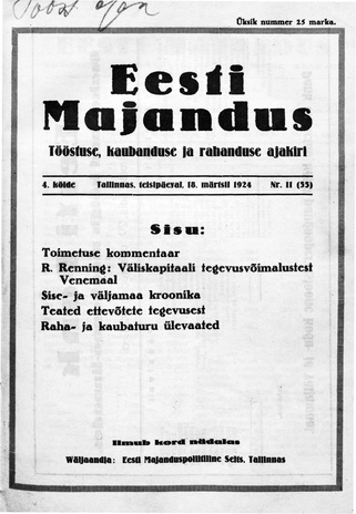 Eesti Majandus ; 11 1924-04-18