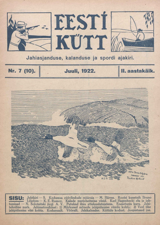Eesti Kütt : jahiasjanduse, kalanduse ja spordi ajakiri ; 7 1922-07