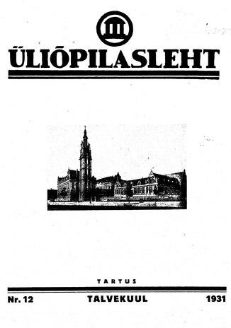 Üliõpilasleht ; 12 1931