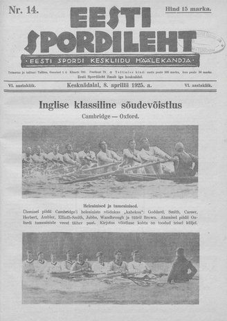 Eesti Spordileht ; 14 1925-04-08