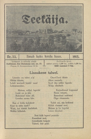 Teekäija : Eesti Baptisti Koguduse Ühenduse häälekandja ; 23 1913