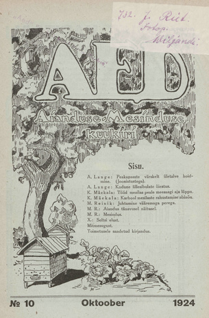 Aed : aianduse ajakiri ; 10 1924-10