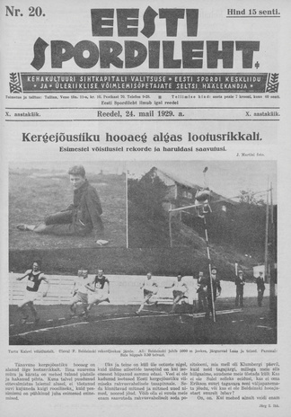 Eesti Spordileht ; 20 1929-05-24