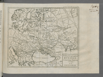 Tabula Geographica RVSSIAE vicinarumque Regionum circiter A.C. ICCCCXLIX