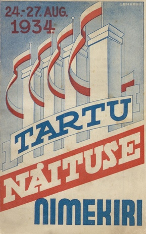 Põllumajanduse ja tööstuse näituse nimekiri : Tartus, 1934, 24., 25., 26. ja 27. aug. 