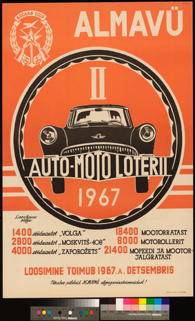 ALMAVÜ II auto-moto loterii 1967