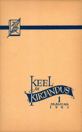 Keel ja Kirjandus ; 1 1961-01
