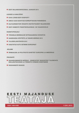 Eesti Majanduse Teataja : majandusajakiri aastast 1991 ; 2 (261) 2013