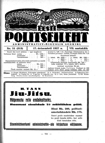 Eesti Politseileht ; 51 1927