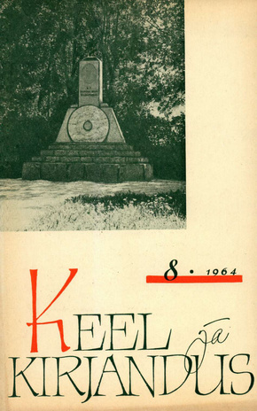 Keel ja Kirjandus ; 8 1964-08