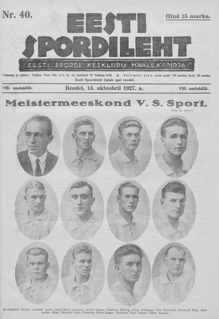 Eesti Spordileht ; 40 1927-10-14