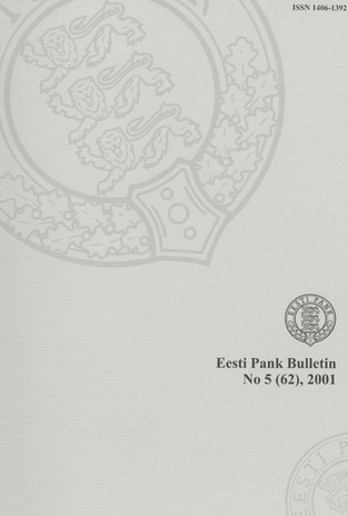 Eesti Pank (Bank of Estonia) : bulletin ; 5 (62) 2001